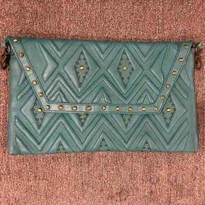 Genuine Leather and /Metal Cross Body Bag